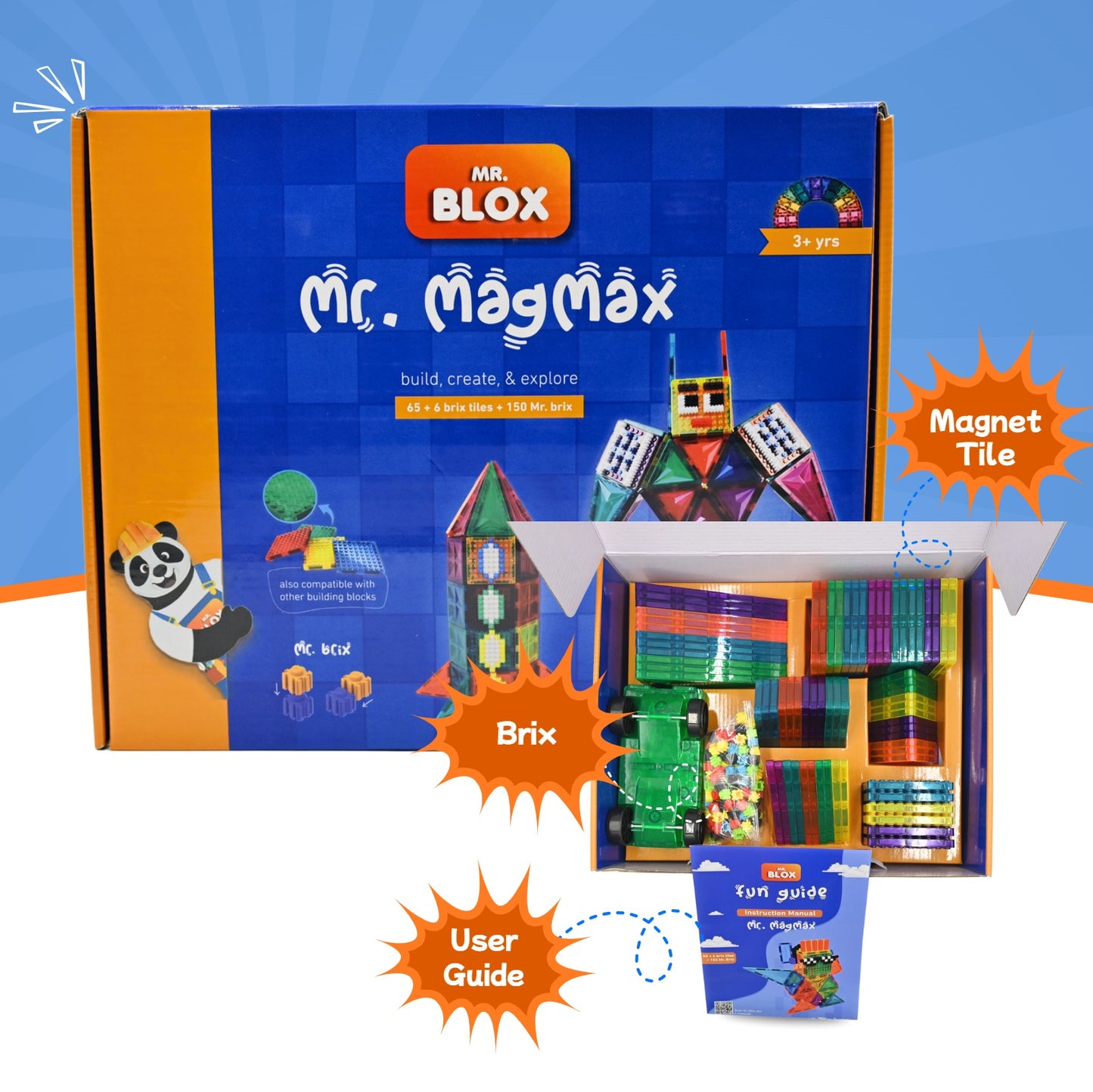 65 + 6 BRIX TILES + MR. BRIX 150